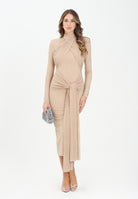 ALMA SANCHEZ Abito midi Acaico nude da donna con applicazioni di micro strass AS2526100RT 063 ALMA SANCHEZ 