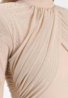 ALMA SANCHEZ Abito midi Acaico nude da donna con applicazioni di micro strass AS2526100RT 063 ALMA SANCHEZ 