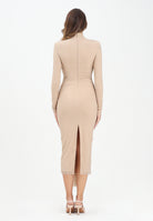 ALMA SANCHEZ Abito midi Acaico nude da donna con applicazioni di micro strass AS2526100RT 063 ALMA SANCHEZ 