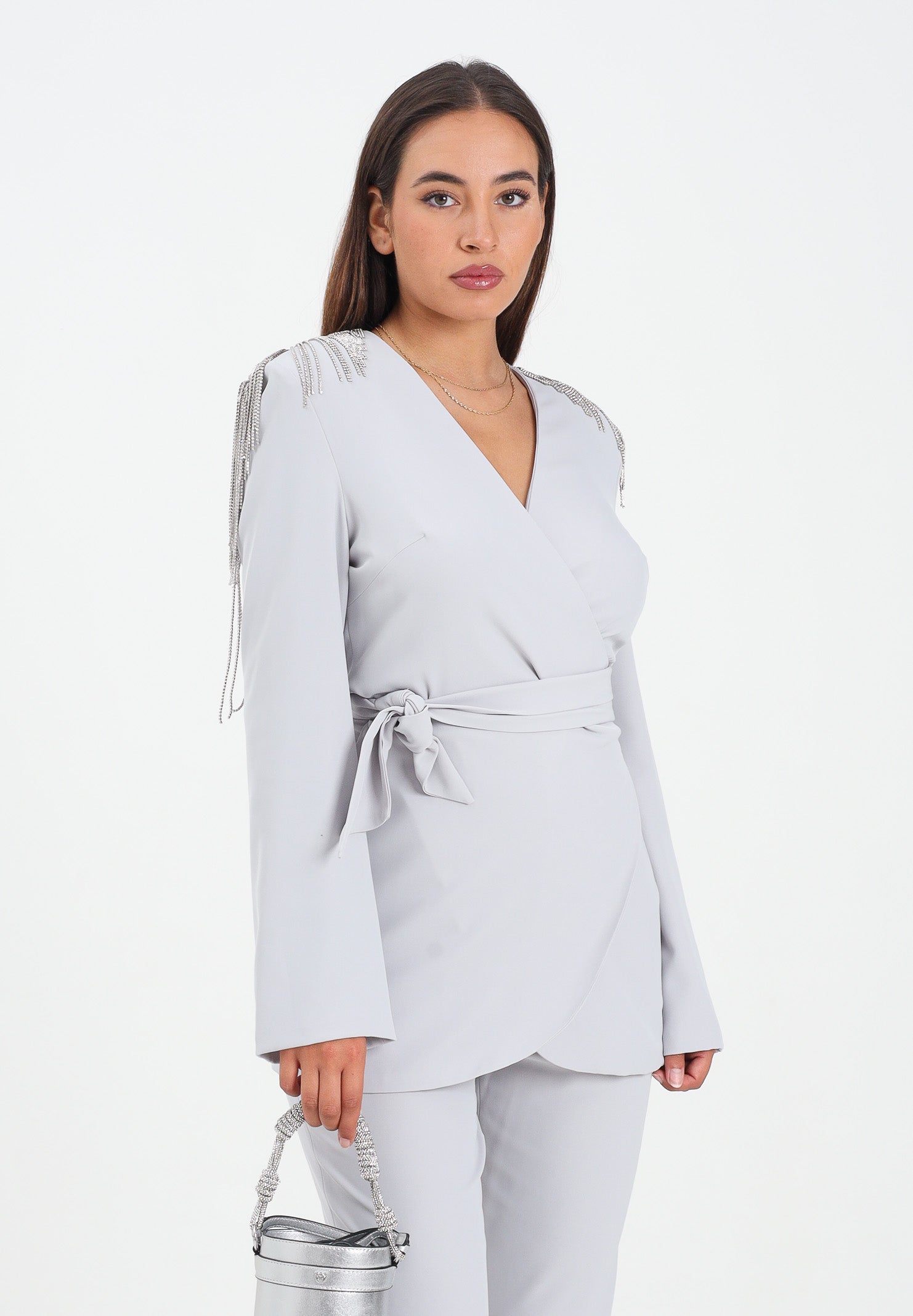 ALMA SANCHEZ Giacca Macea grigia da donna AS2526101TF 902 ALMA SANCHEZ 
