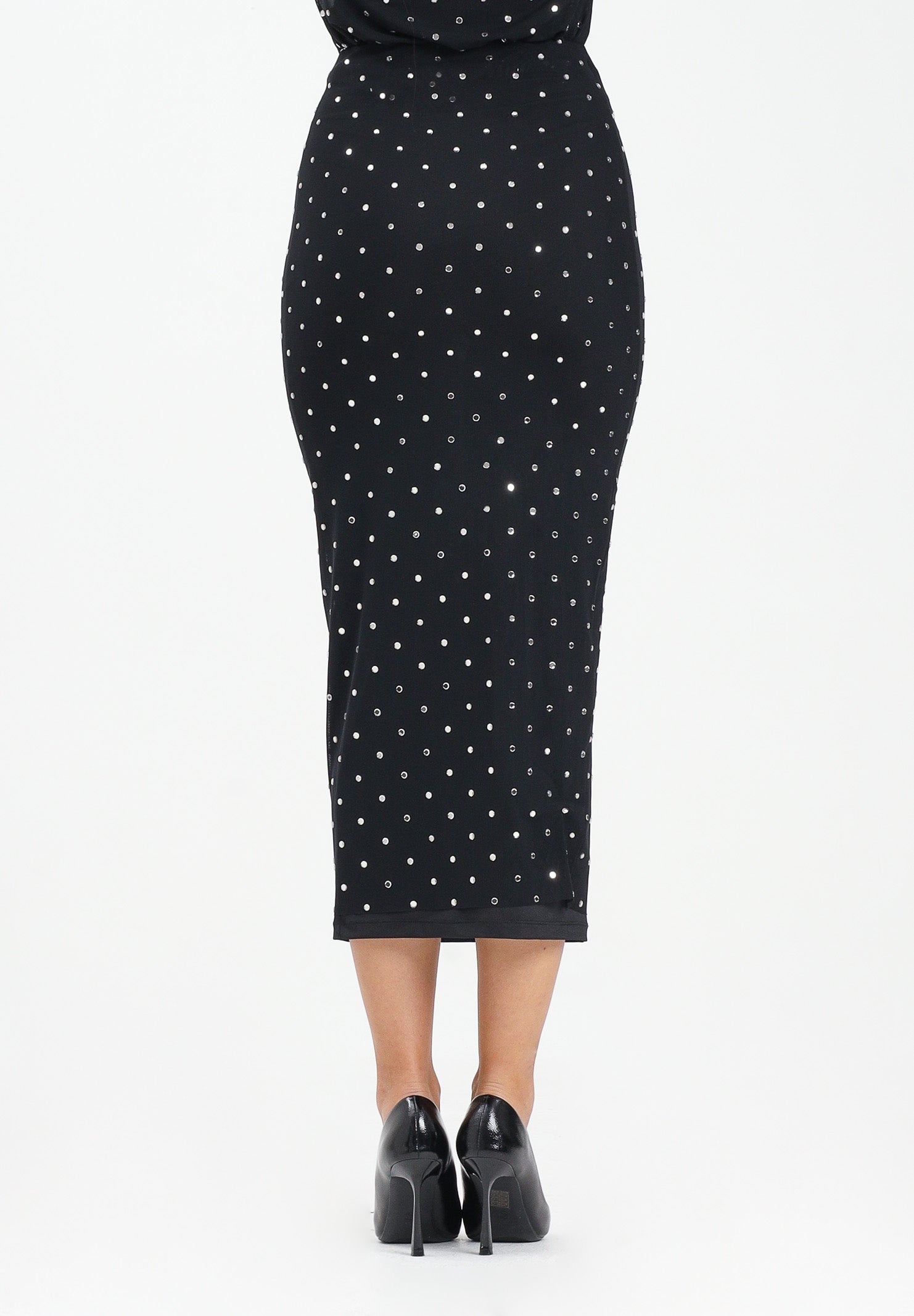 ALMA SANCHEZ Gonna midi Gapi nera da donna AS2526124RT 999 ALMA SANCHEZ 