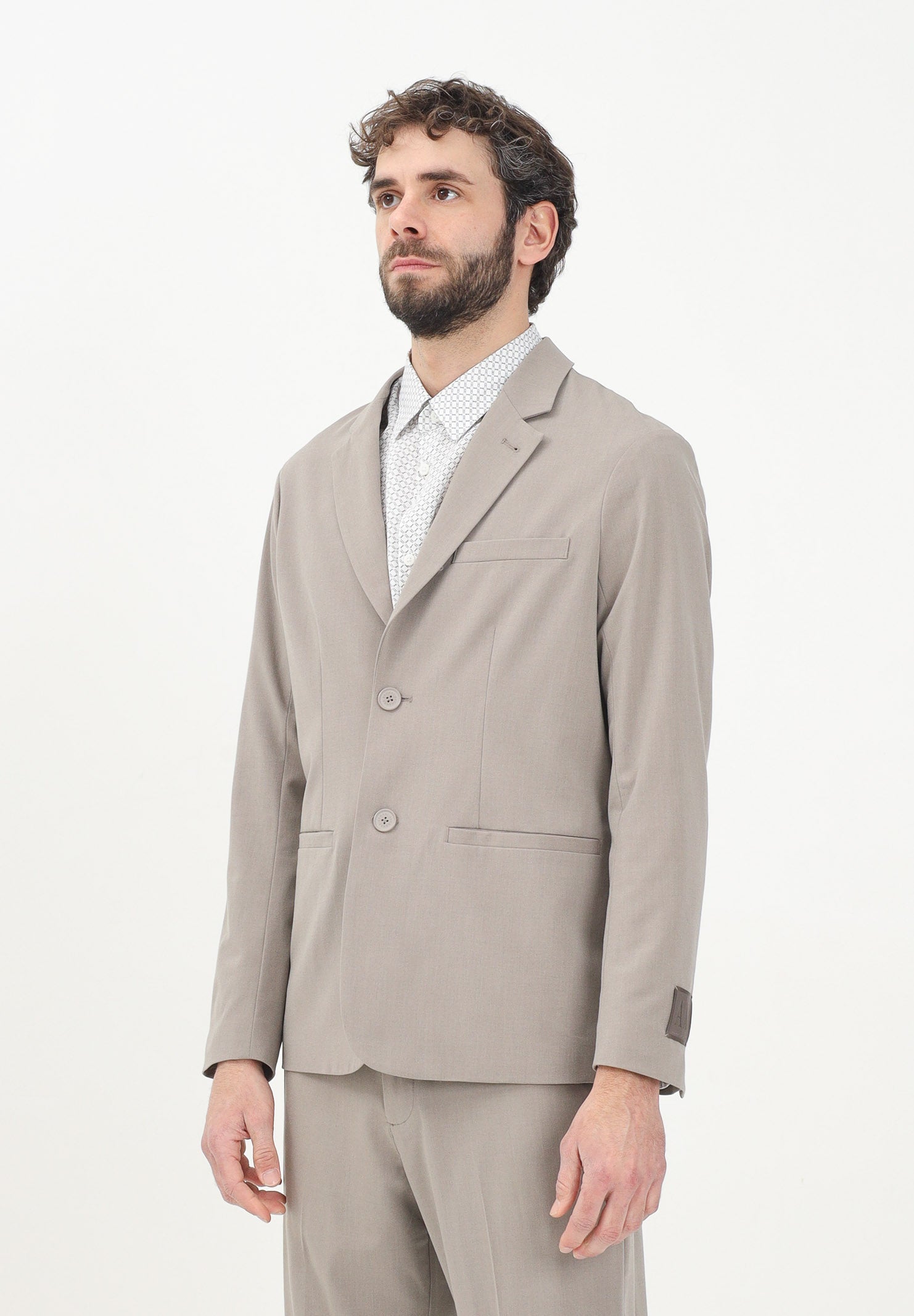 ARMANI EXCHANGE Giacca monopetto color fango da uomo XM000345AF10897 U6107 ARMANI EXCHANGE 