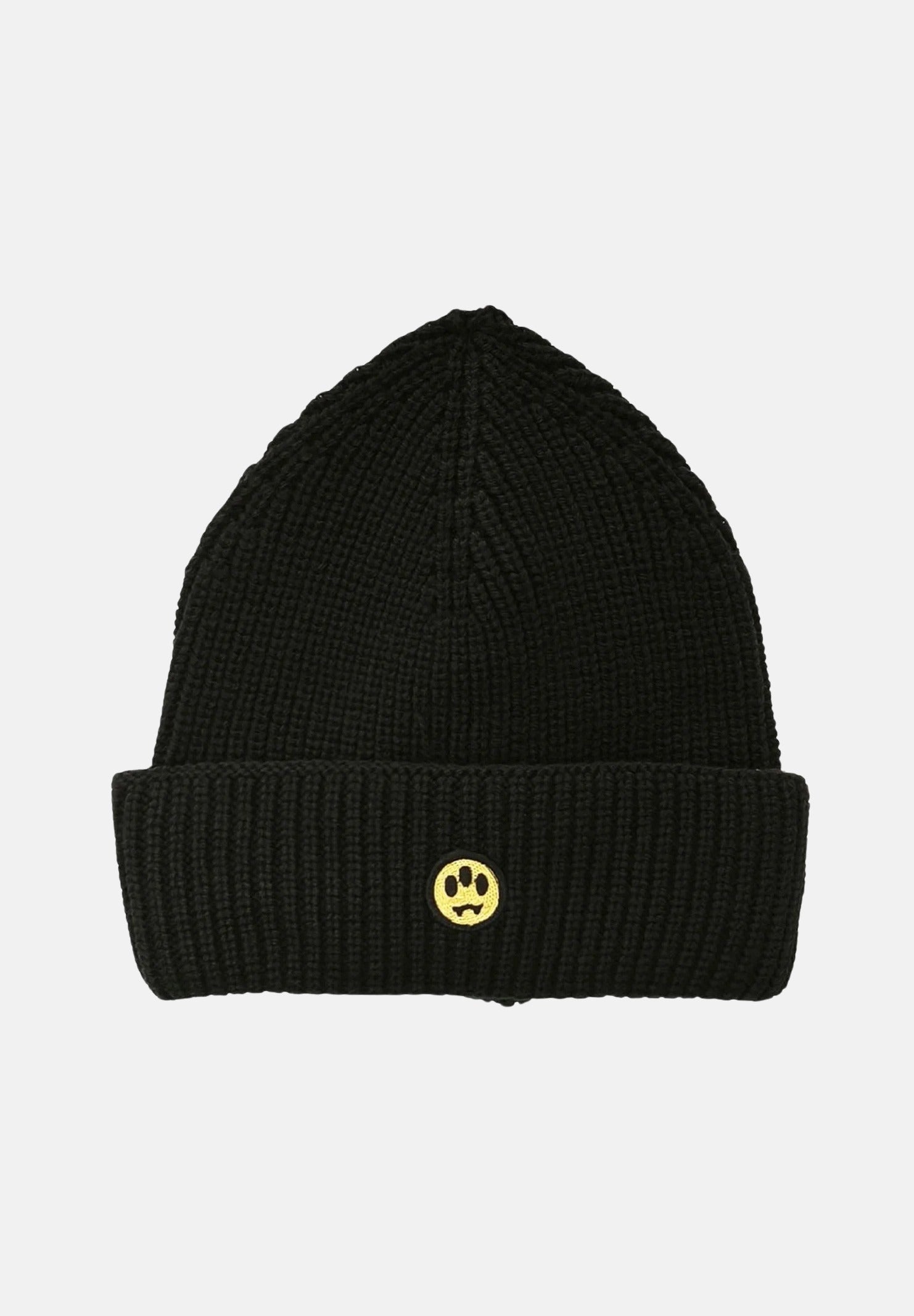 BARROW Berretto di lana nero per uomo e donna con patch logo F5BWUAHT094 110 BARROW 