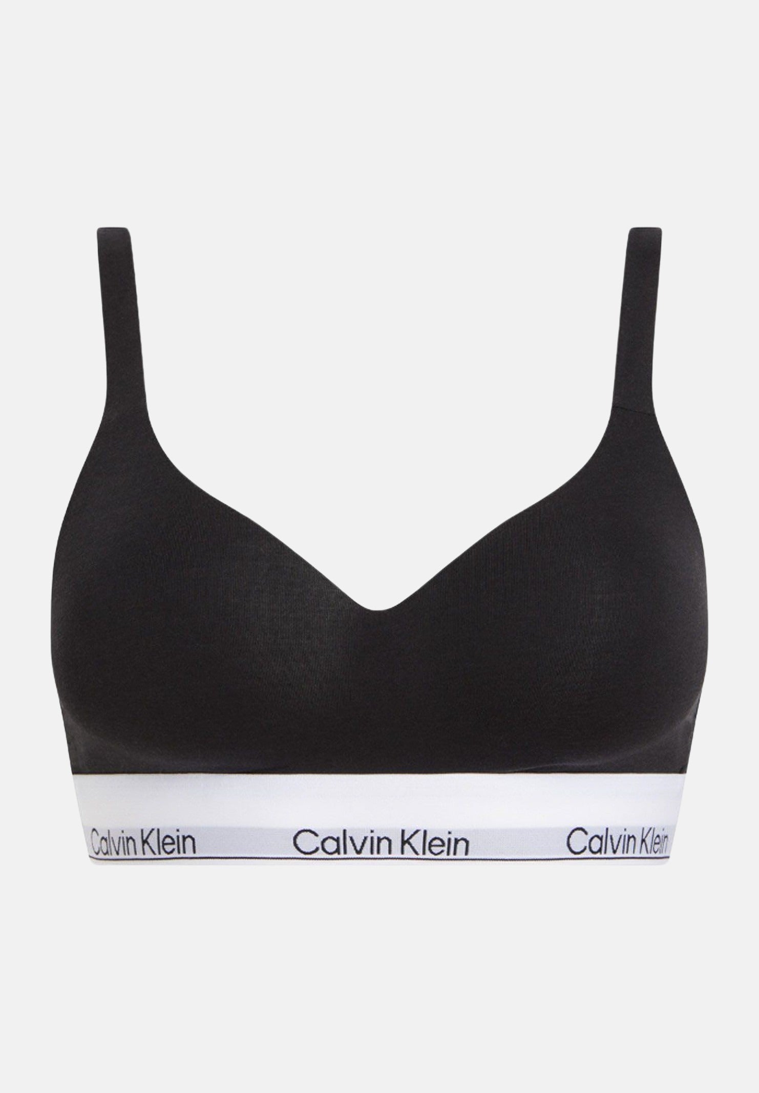 CALVIN KLEIN Bralette nera da donna con banda logata 000QF7900E UB1 CALVIN KLEIN 
