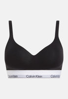CALVIN KLEIN Bralette nera da donna con banda logata 000QF7900E UB1 CALVIN KLEIN 