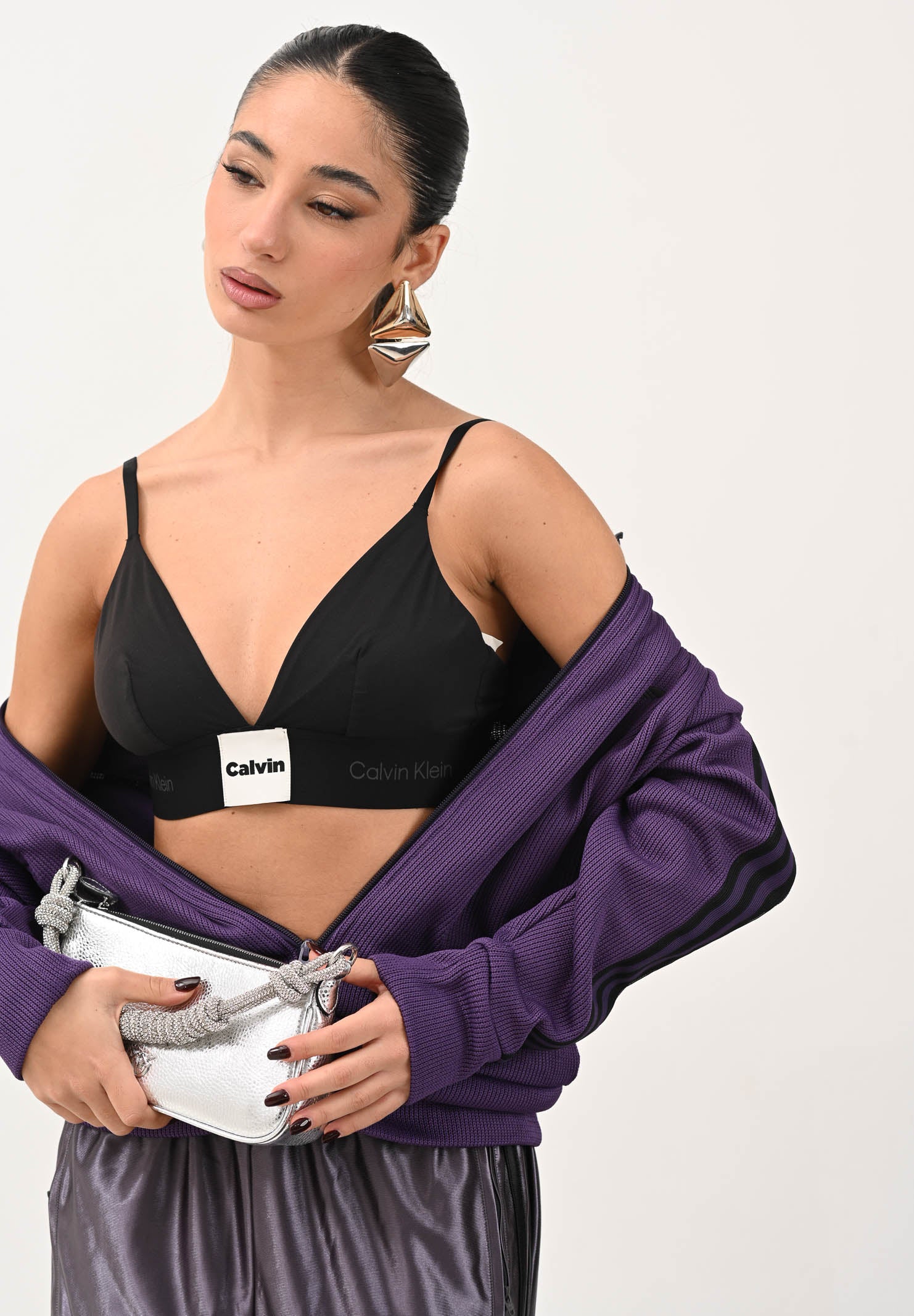 CALVIN KLEIN Bralette Calvin Klein Graphic nera da donna LV00QF8610 UB1 CALVIN KLEIN 