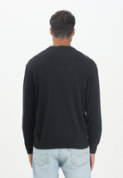 CALVIN KLEIN JEANS Maglioncino girocollo nero da uomo con ricamo CK LV04RC309GUB1 . CALVIN KLEIN JEANS 
