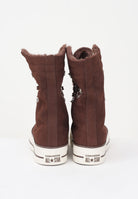 CONVERSE Sneakers Chuck Taylor All Star Fold-Over Lift Platform XHi Faux Fur marroni da donna A15230C . CONVERSE 