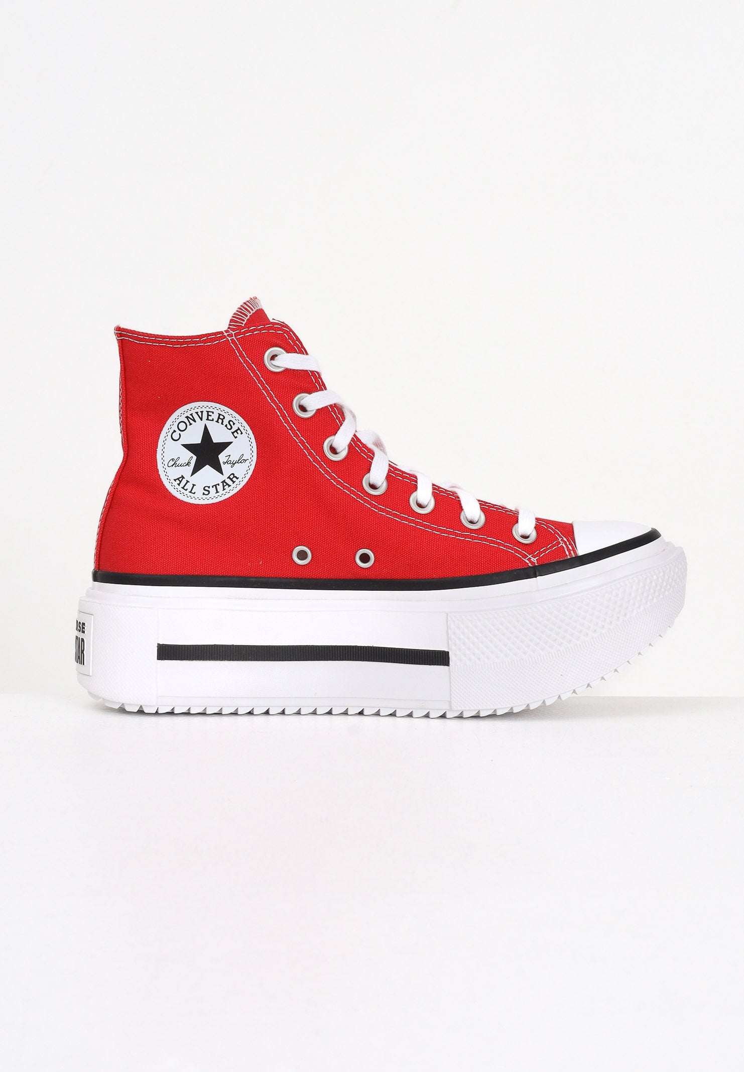 CONVERSE Sneakers Chuck Taylor All Star Lift Double Stack Platform rosse da donna A15542C . CONVERSE 