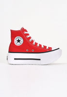 CONVERSE Sneakers Chuck Taylor All Star Lift Double Stack Platform rosse da donna A15542C . CONVERSE 