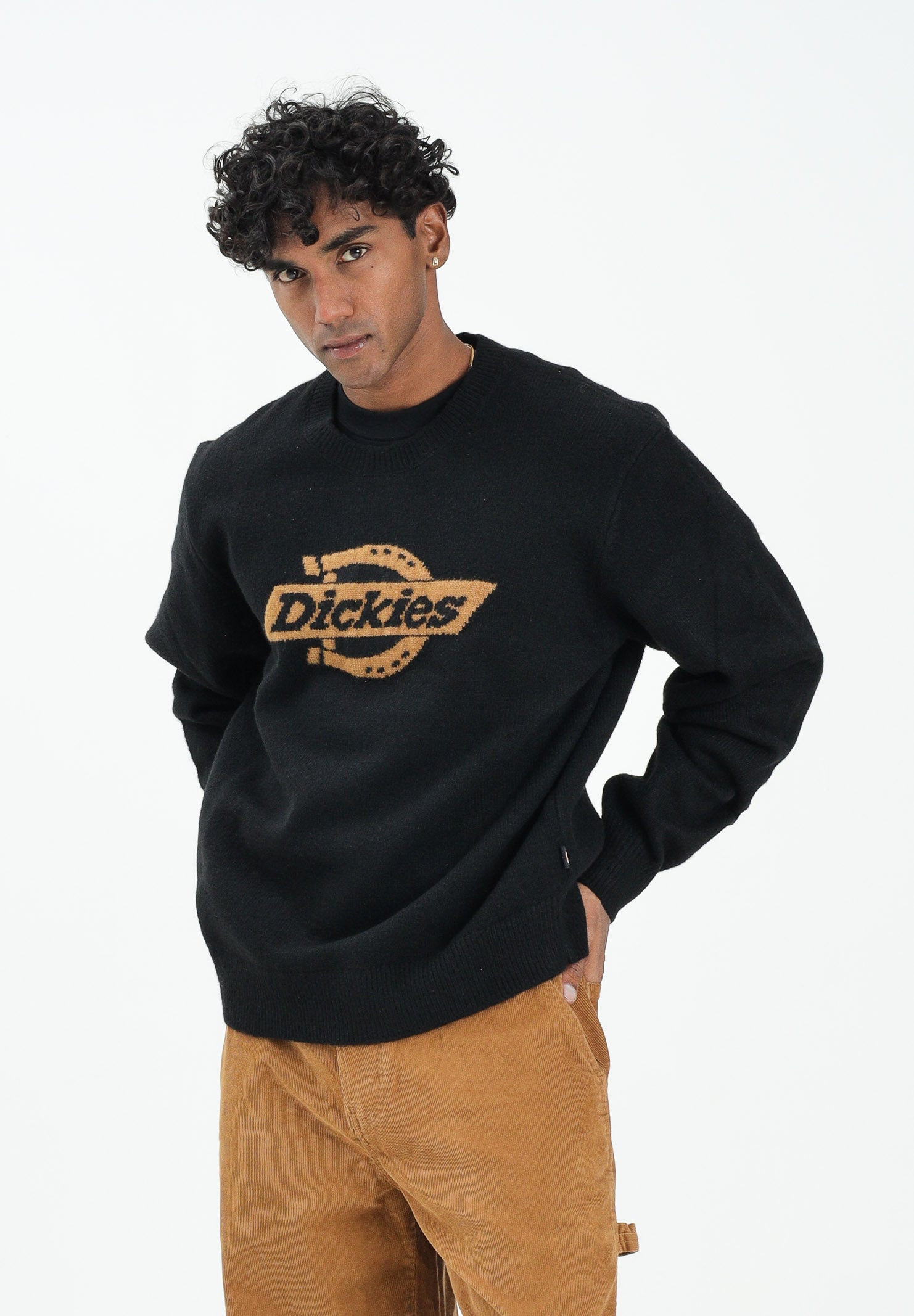 DICKIES Maglione girocollo Ruston nero da uomo DK0A87OQBLK1 . DIckies 