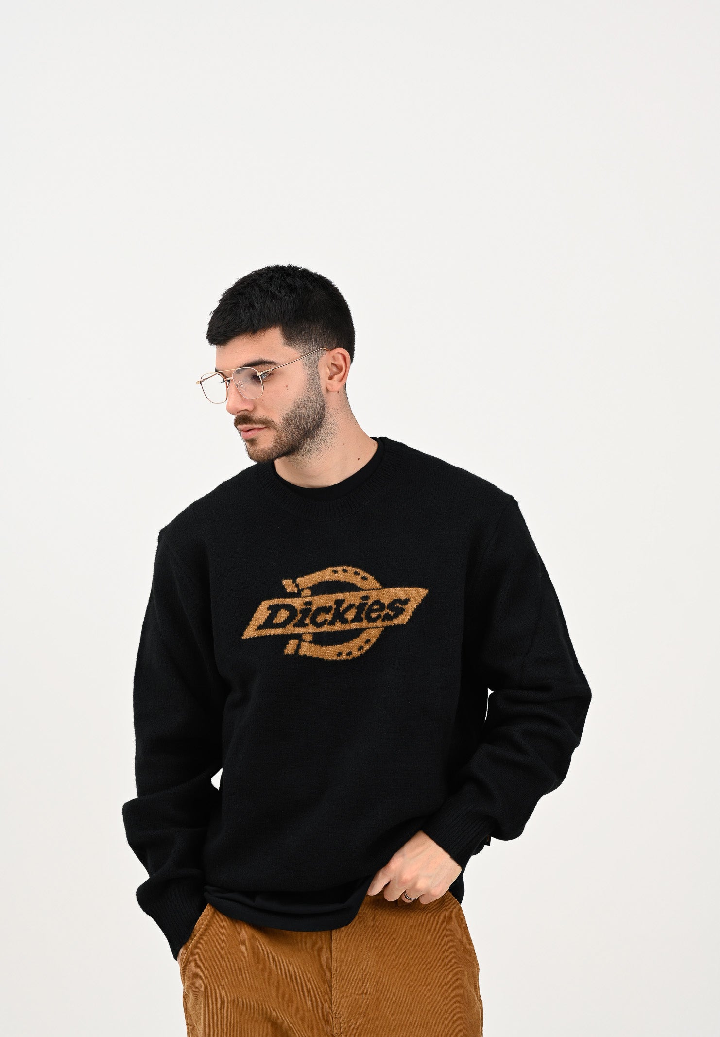 DICKIES Maglione girocollo Ruston nero da uomo DK0A87OQBLK1 . DIckies 