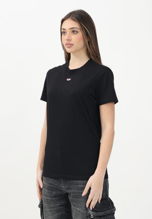 DIESEL T-shirt a manica corta Tdiegord nera per donna, ragazzi e bambini J022370GRAI K900 DIESEL 