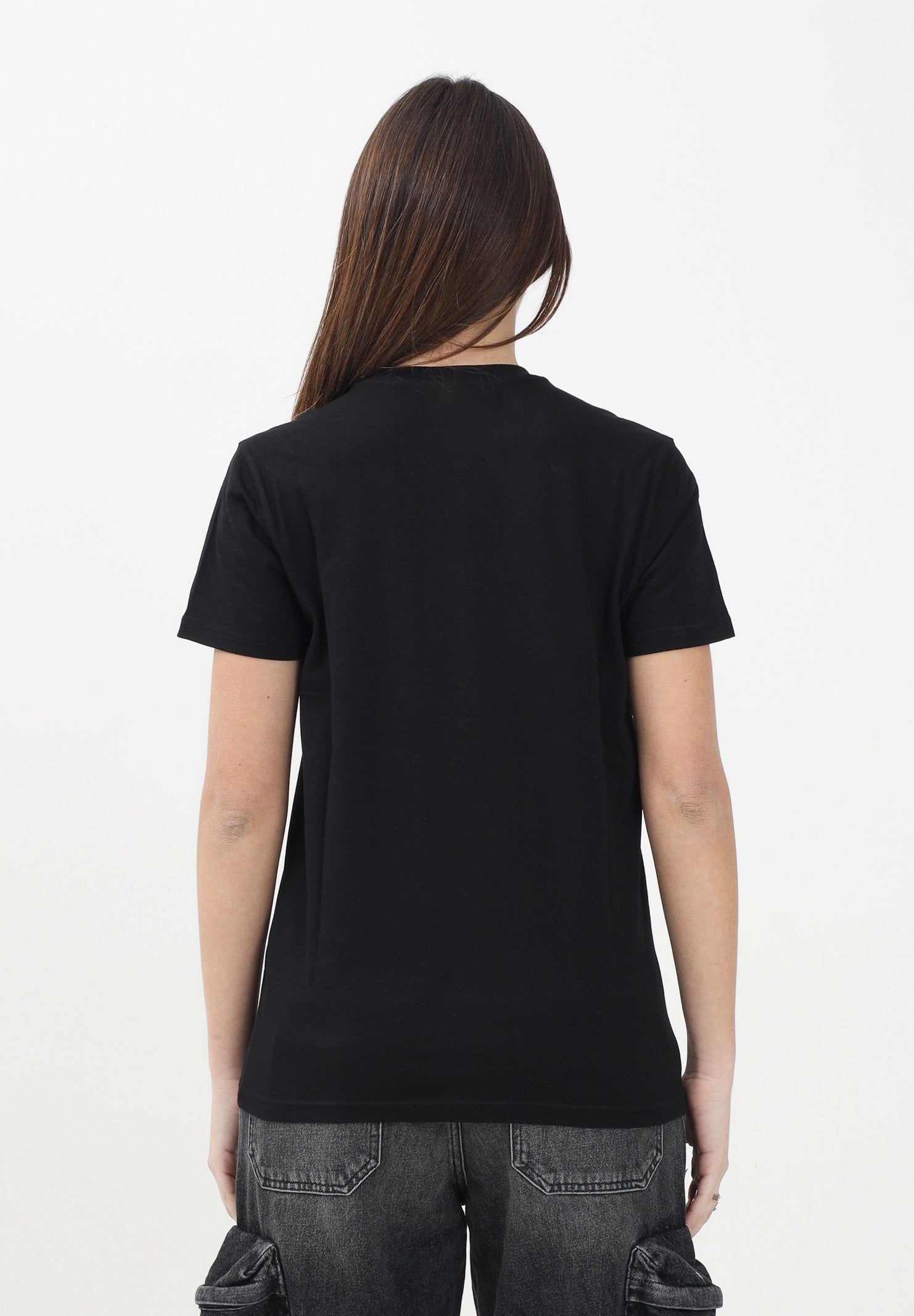 DIESEL T-shirt a manica corta Tdiegord nera per donna, ragazzi e bambini J022370GRAI K900 DIESEL 
