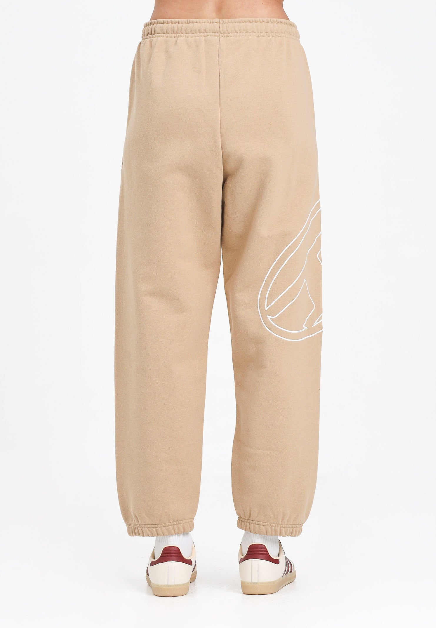 DIESEL Pantalone sportivo beige per donna, ragazzi e bambini con maxi logo Oval D J022720GYCJ K726 DIESEL 