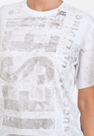 DIESEL T-shirt a manica corta bianca per donna, ragazzi e bambini con logo J02479KYAZW K100 DIESEL 