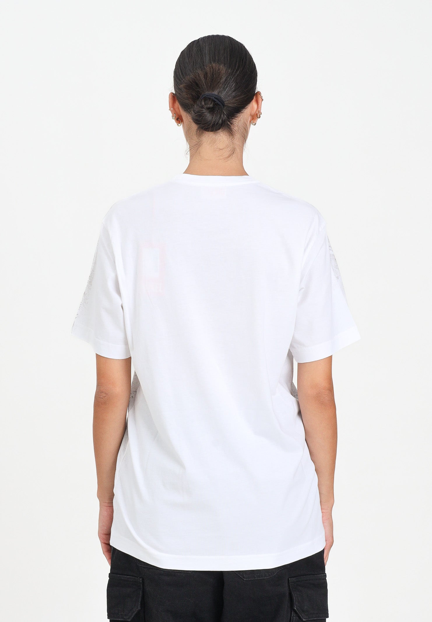 DIESEL T-shirt a manica corta bianca per donna, ragazzi e bambini con logo J02479KYAZW K100 DIESEL 