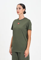 DIESEL T-shirt a manica corta verde militare per donna, ragazzi e bambini con logo J025010GRAI K513 DIESEL 