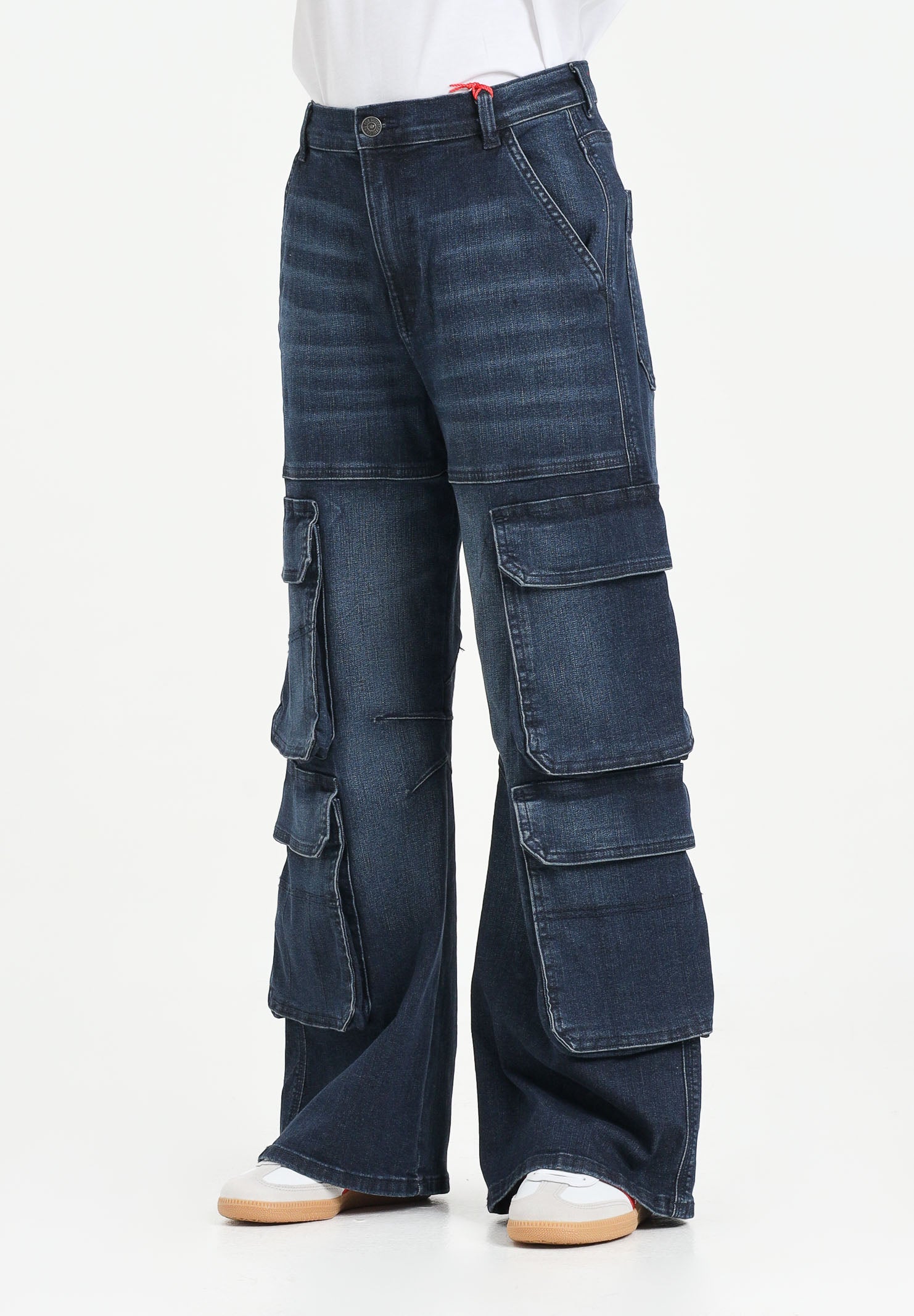 DIESEL Jeans cargo D-Argjx in denim blu per donna, ragazzi e bambini J02514KXBQL K01 DIESEL 