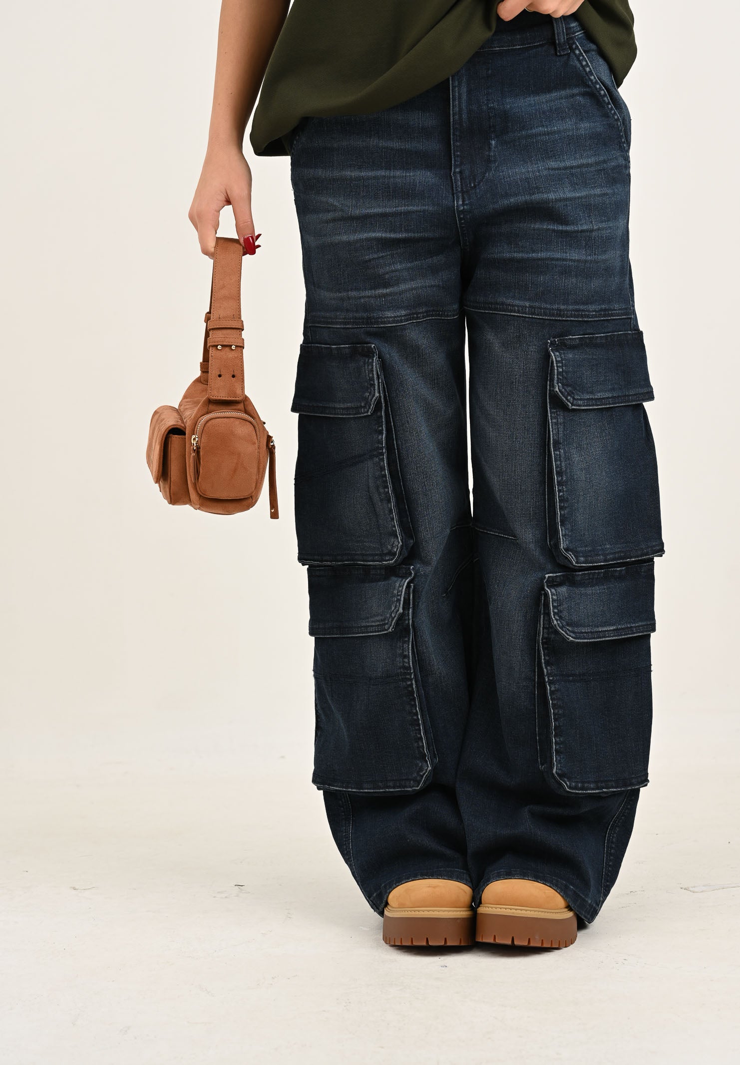 DIESEL Jeans cargo D-Argjx in denim blu per donna, ragazzi e bambini J02514KXBQL K01 DIESEL 