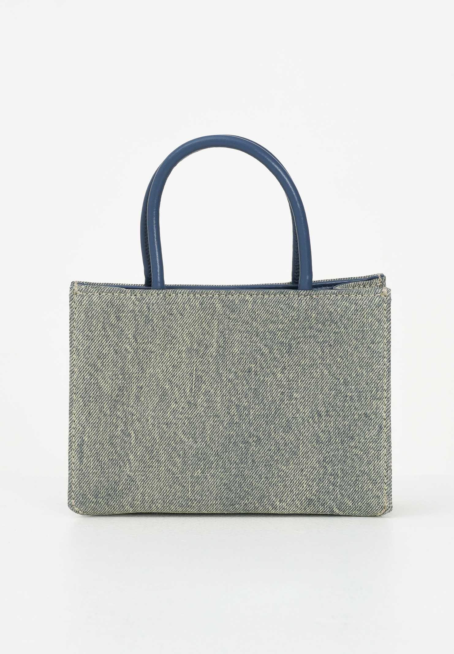 DIESEL Borsa DSL 3D in denim solarizzato da donna con logo istituzionale J02529P5499 H8457 DIESEL 