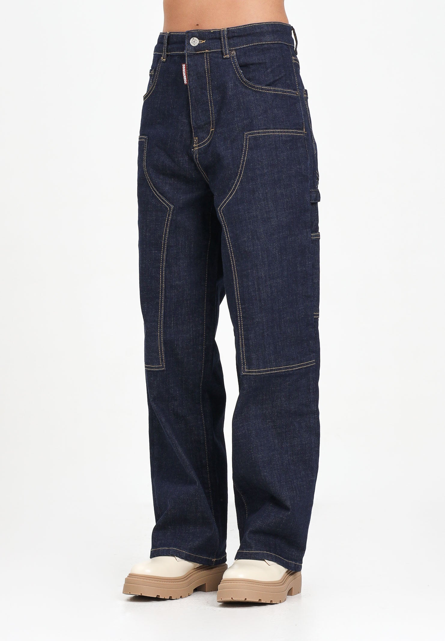 DSQUARED2 Jeans Loose Jean in denim blu per donna, ragazzi e bambini DQ2636D0AAM DQ01 DSQUARED2 