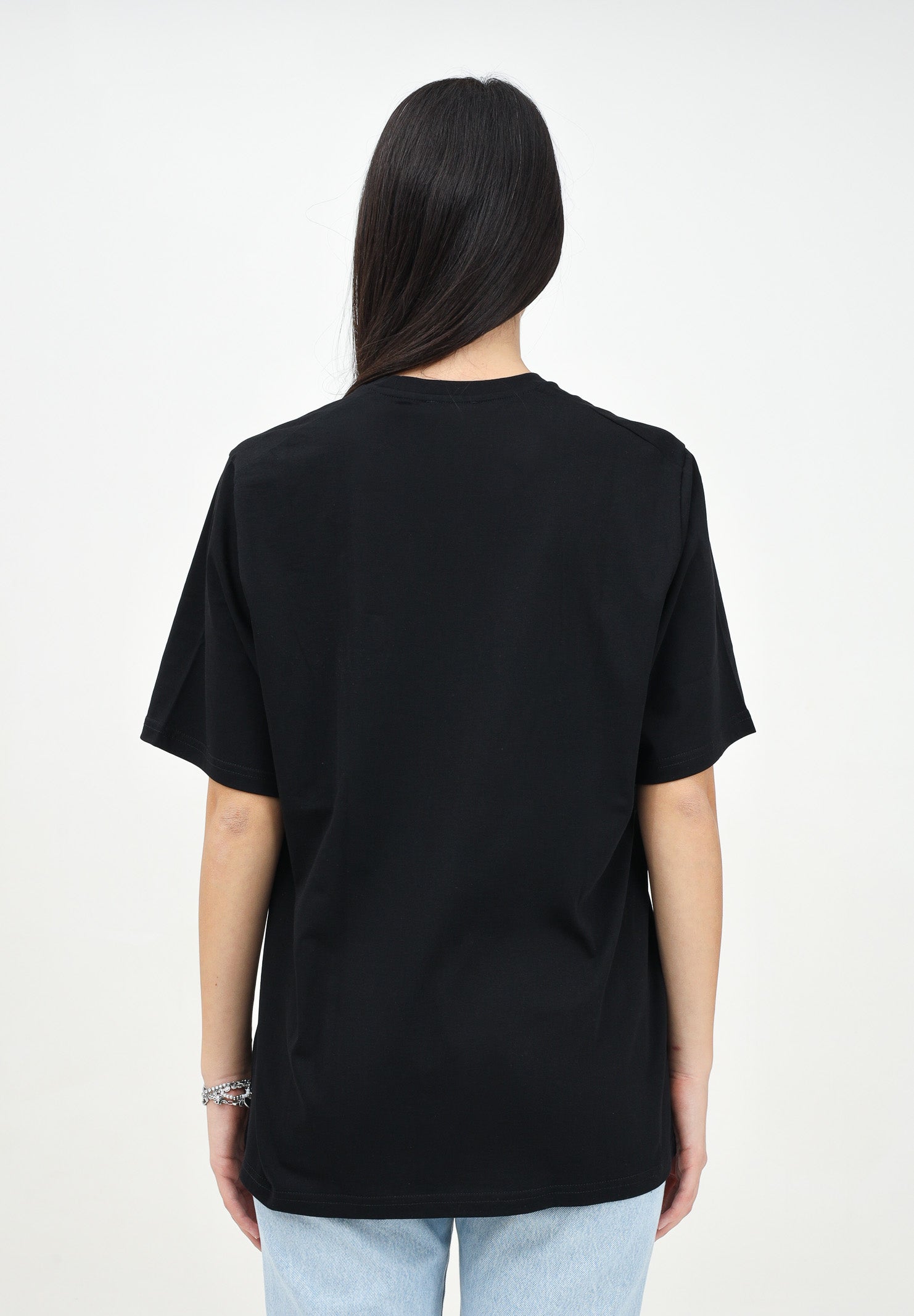 DSQUARED2 T-shirt a manica corta nera per donna e bambina con stampa logo DQ2668D004G DQ900 DSQUARED2 