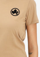DSQUARED2 T-shirt a manica corta beige per donna, ragazzi e bambini con logo DQ2988D0015 DQ721 DSQUARED2 