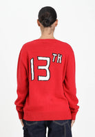 DSQUARED2 Maglioncino girocollo rosso per donna, ragazzi e bambini con lettering DQ3067D0AFE DQ423 DSQUARED2 