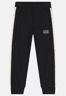 EA7 Pantalone sportivo nero da bambino con fasce logate 7B000194AF10368 UC001 EA7 