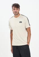 EA7 T-shirt a manica corta panna da uomo con bande logate 7M000956AF10375 M1218 EA7 