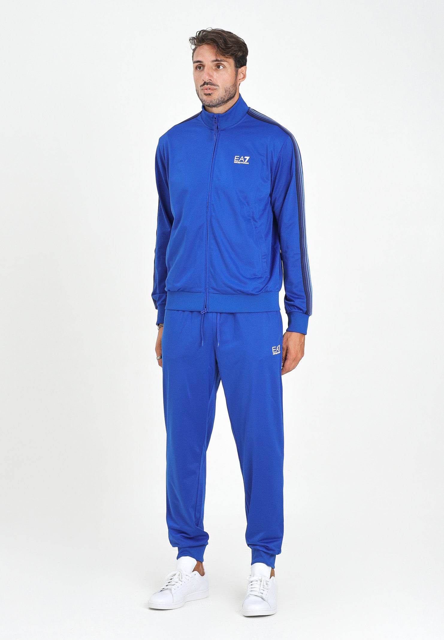 EA7 Tuta blu elettrico da uomo con logo 7M000970AF12449 UB087 EA7 