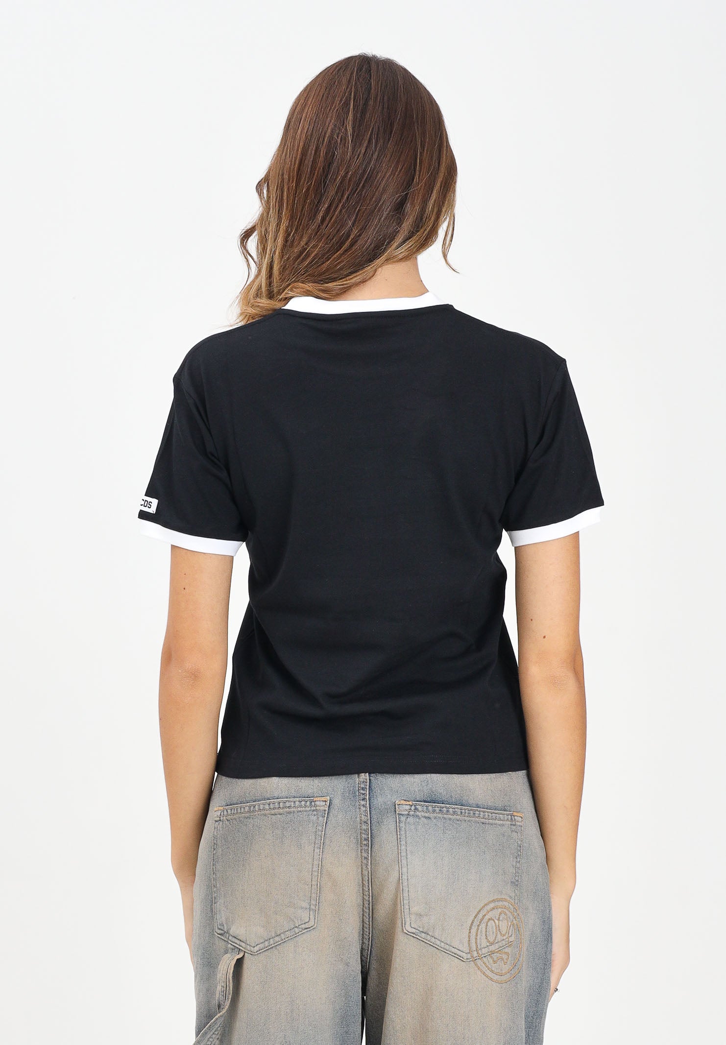 GCDS T-shirt a manica corta nera per uomo e donna con stampa Ti Amo GCDS A2OM2308JG4 99 GCDS 