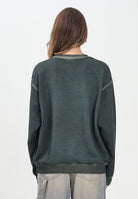 GCDS Felpa girocollo verde per uomo e donna con effetto washed B2CM1511JE8 82 GCDS 