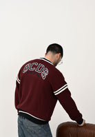 GCDS Cardigan College bordeaux per uomo e donna B2EM1800KI3 49 GCDS 