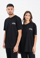 GCDS T-shirt a manica corta nera per uomo e donna con stampa logo B2EM2305JJ4 99 GCDS 