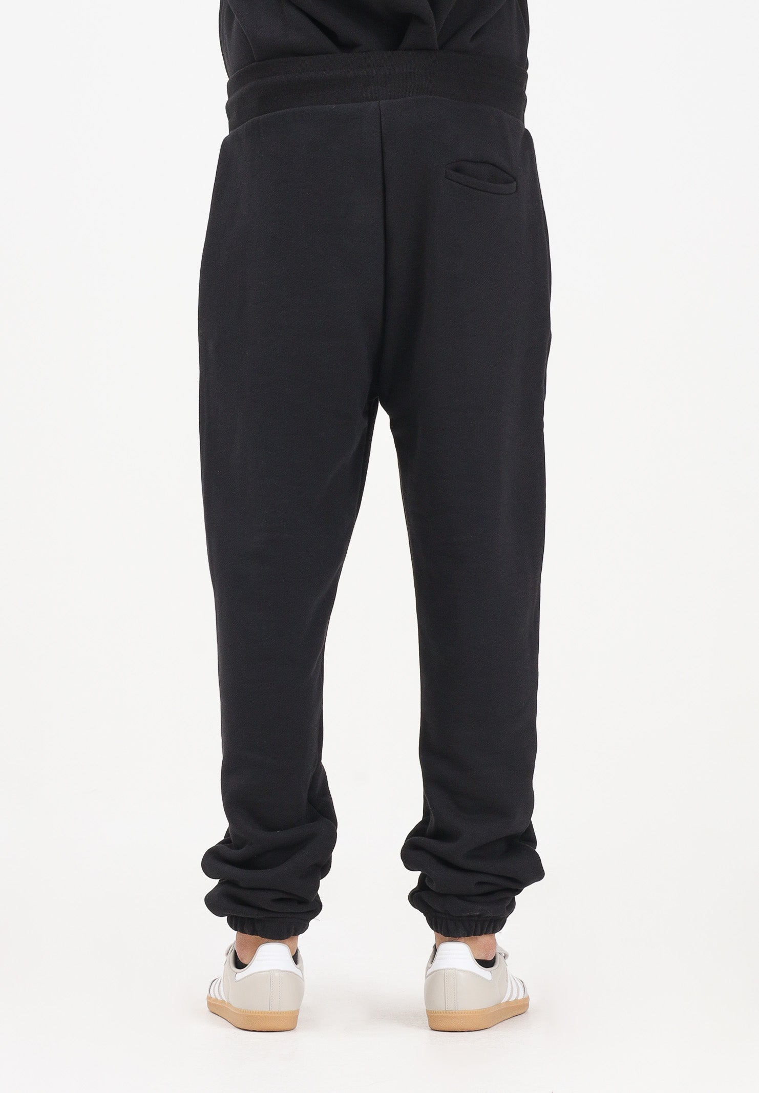 GCDS Pantalone sportivo nero per uomo e donna con logo impresso B2EM3006JD1 99 GCDS 