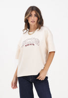 GCDS T-shirt a manica corta panna da donna con stampa logo B2EW2306JJ3 15 GCDS 