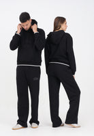 GCDS Pantalone sportivo nero per uomo e donna con stampa logo B2EW3001JD1 99 GCDS 