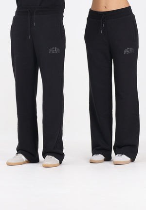 GCDS Pantalone sportivo nero per uomo e donna con stampa logo B2EW3001JD1 99 GCDS 