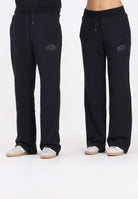 GCDS Pantalone sportivo nero per uomo e donna con stampa logo B2EW3001JD1 99 GCDS 