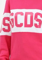 GCDS Felpa con cappuccio fucsia per donna, ragazze e bambine rifinita da stampa logo B2JU1926BA2 59 GCDS 