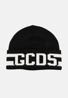 GCDS Berretto nero per uomo e donna con logo B2JU5818AL9 99 GCDS 