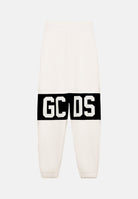 GCDS Pantalone sportivo panna per bambino e bambina con stampa logo B2KU3017BA2 15 GCDS 