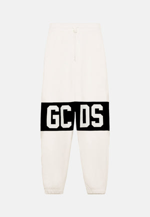 GCDS Pantalone sportivo panna per bambino e bambina con stampa logo B2KU3017BA2 15 GCDS 