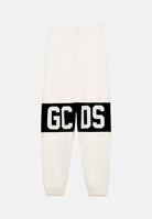 GCDS Pantalone sportivo panna per bambino e bambina con stampa logo B2KU3017BA2 15 GCDS 