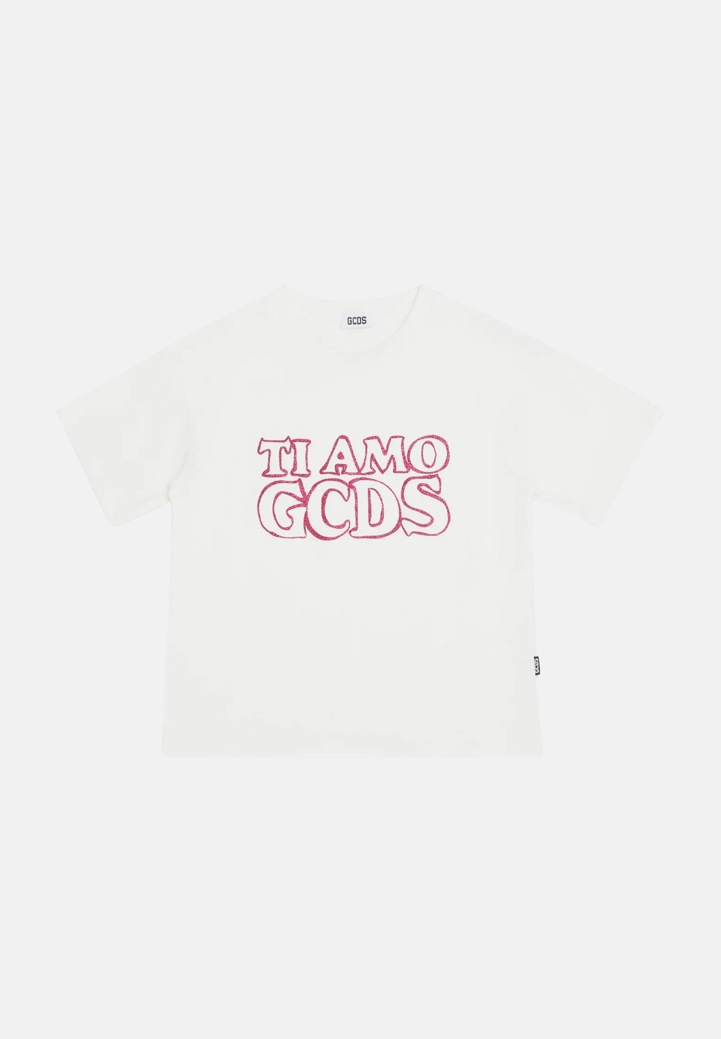GCDS T-shirt a manica corta bianca da bambina con stampa logo B2KW2335BA3 15 GCDS 