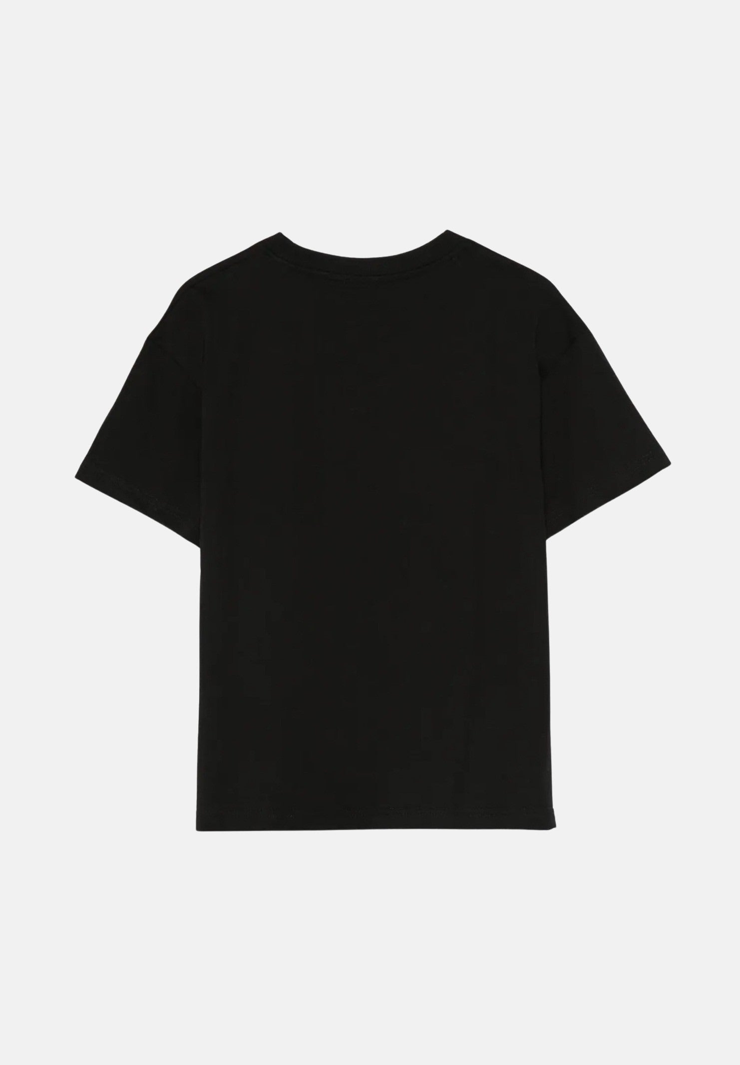 GCDS T-shirt a manica corta nera da bambina con stampa logo B2KW2335BA3 99 GCDS 