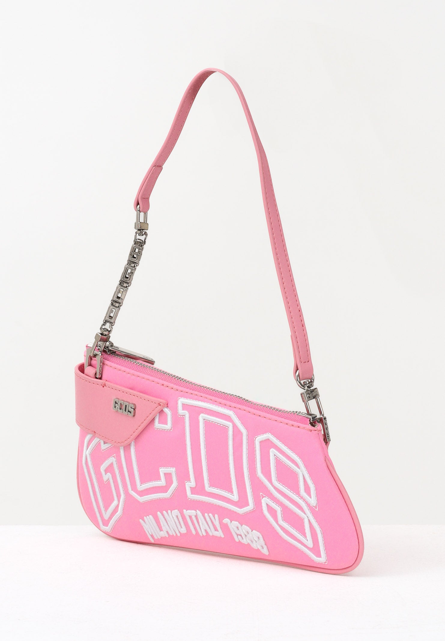 GCDS Borsa a spalla rosa da donna con logo GCDSMCN001 50 GCDS 