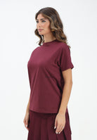 HINNOMINATE T-shirt a manica corta bordeaux da donna con logo HMABW01940 RS02 HINNOMINATE 